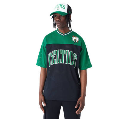 New Era koszulka męska NBA Boston Celtics Arch Graphic Oversized Mesh black-green