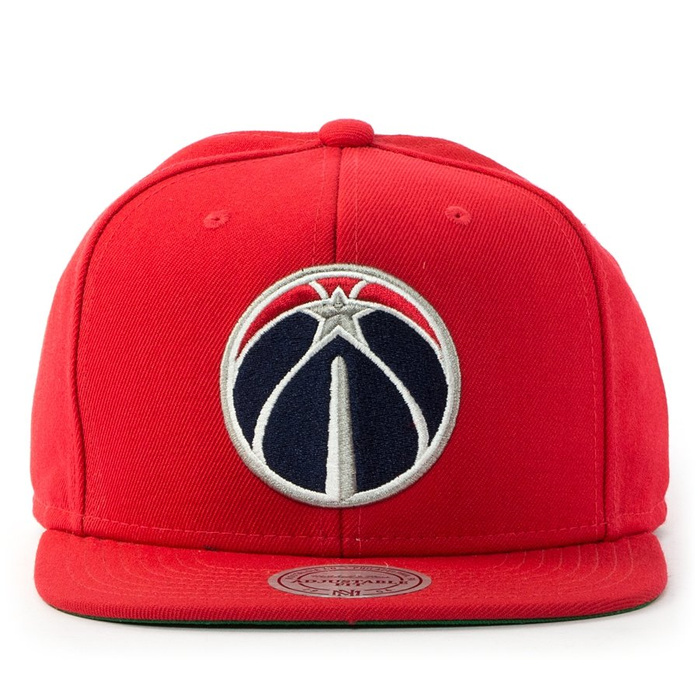 Mitchell And Ness Snapback Wool Solid Washington Wizards Red Washington