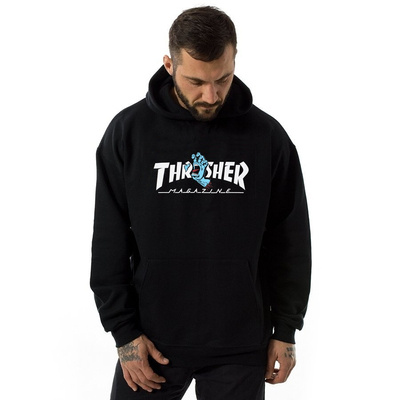 Thrasher Magazine x Santa Cruz Skateboards sweatshirt hoody Screaming Hand black