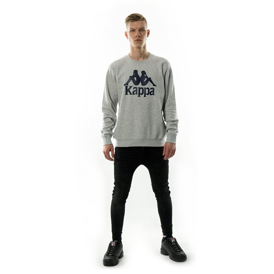 Kappa Sweatshirt Crewneck Sertum RN Light Grey Melange Light Grey