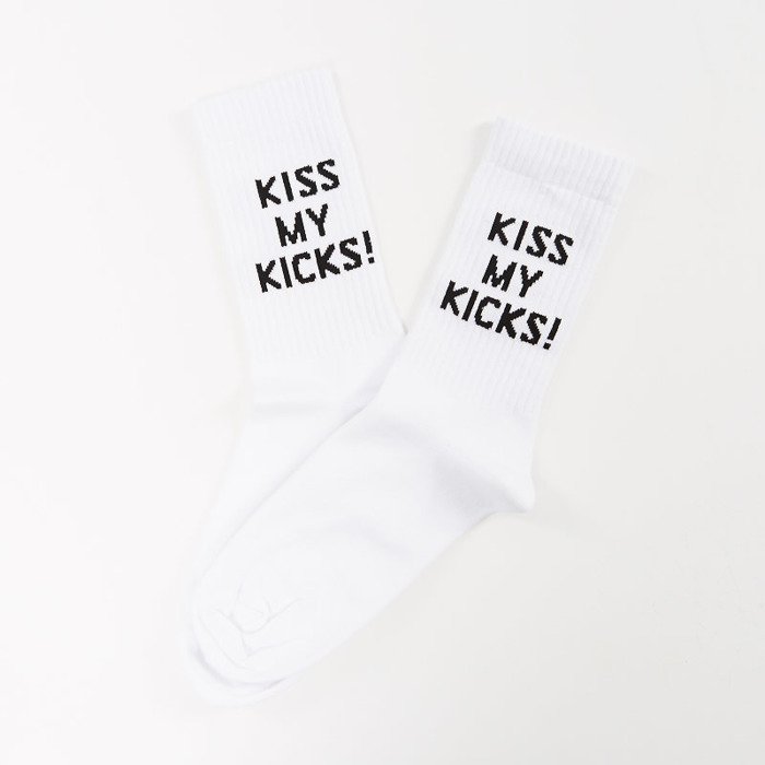 Mass Denim socks Kiss Quarter white