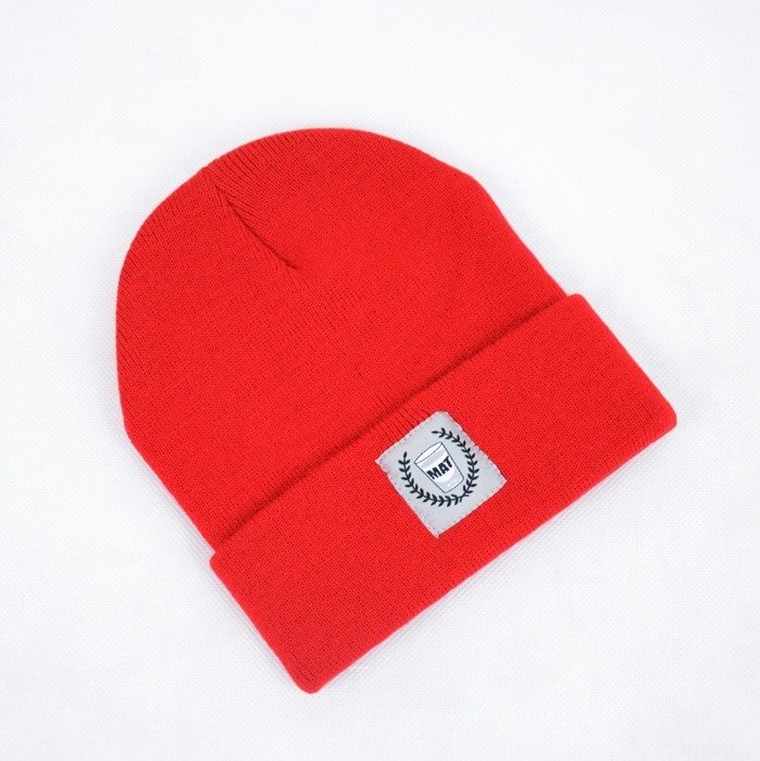 Melanżowe Akcesoria Tekstylne wintercap MAT Hat Red