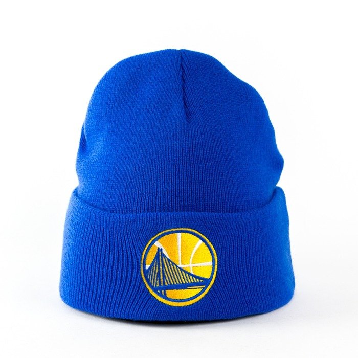 Mitchell and Ness Logo Cuff Knit Golden State Warriors royal