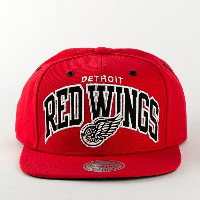 Mitchell and Ness snapback Black And White Arch Detroit Red Wings red