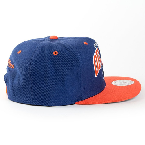 Mitchell And Ness Snapback Team Arch Edmonton Oilers Navy Orange