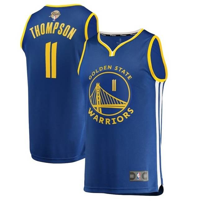 Fanatics Replica Jersey NBA Icon Edition NBA Finals 2022 Golden State Warriors Klay Thompson blue BASKETBALL NBA WESTERN CONFERENCE Golden State Warriors CLOTHES ACCESORIES T Shirts Jersey