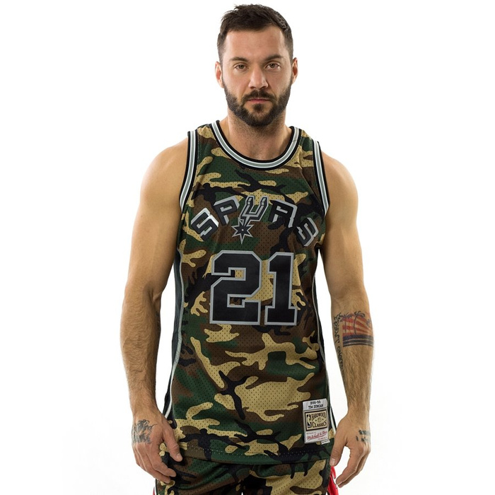 Mitchell and Ness swingman jersey Camo QS San Antonio Spurs Tim Duncan woodland camo Tim Duncan