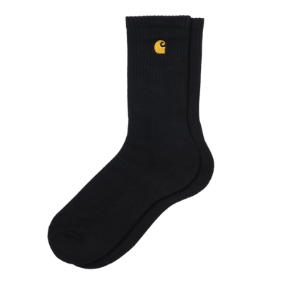 Carhartt WIP socks Chase black / gold