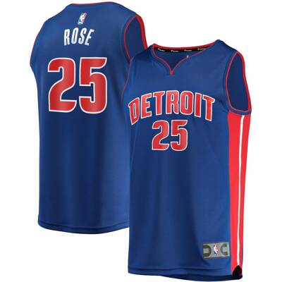 Fanatics Replica Jersey NBA Icon Edition Detroit Pistons Derrick Rose navy
