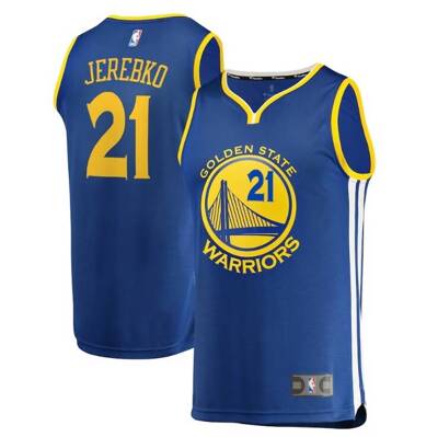 Fanatics Replica Jersey NBA Icon Edition Golden State Warriors Jonas Jerebko blue