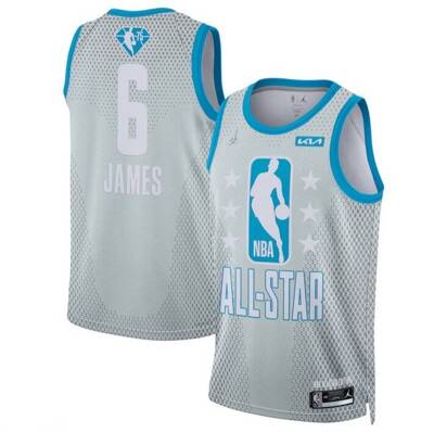 Jordan Swingman Jersey 75th NBA All-Star Game 2022 Lebron James silver-blue