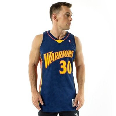 Mitchell and Ness Swingman Jersey HWC Golden State Warriors Stephen Curry 2009-10 navy