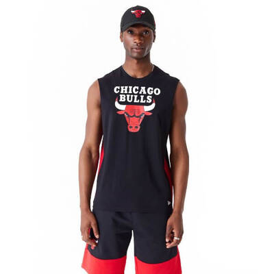 New Era NBA Colour Block Chicago Bulls Tank Top black