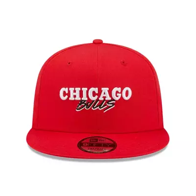 New Era snapbacK 9FIFTY Script Logo NBA Chicago Bulls red 