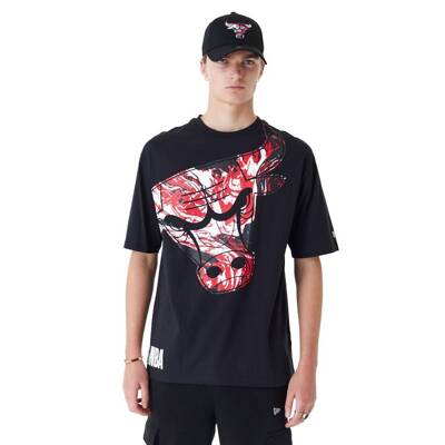 New Era t-shirt NBA All Over Print Infill Black Oversized T-Shirt black