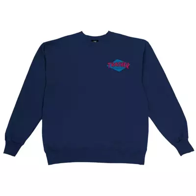 Thrasher Magazine sweatshirt crewneck Hurricane navy