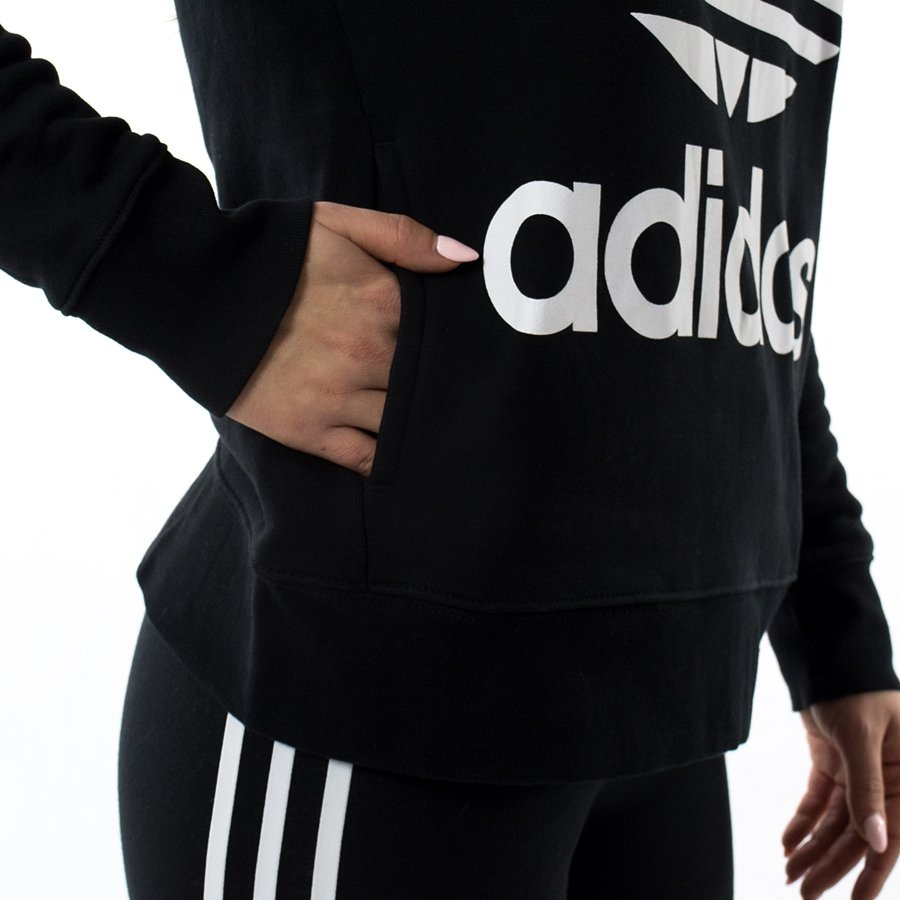 adidas originals a2k black high neck trefoil long sleeve top