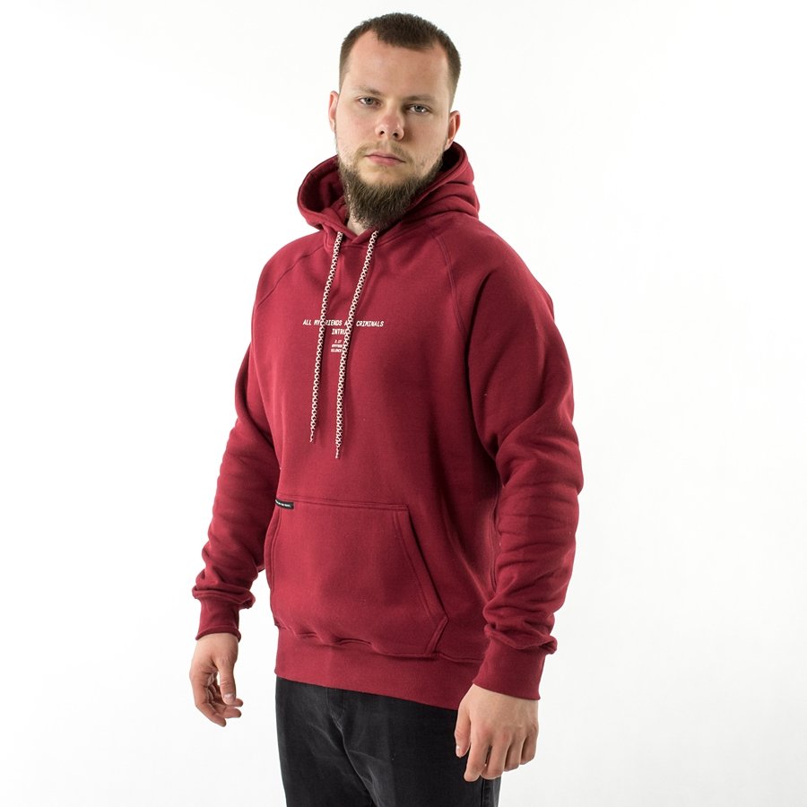 Bluza Intruz sweatshirt hoody Criminals burgundy | CLOTHES & ACCESORIES ...