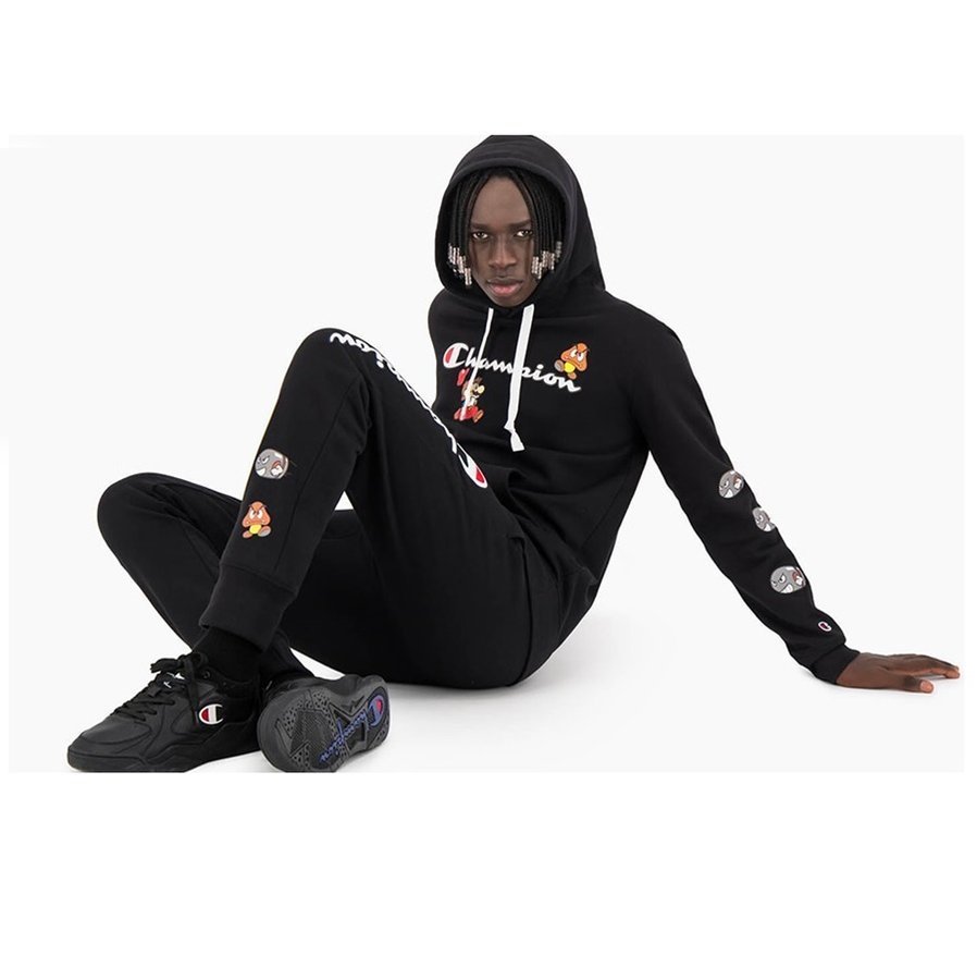 Champion x Super Mario Bros. Anniversary sweatshirt hoodie Black