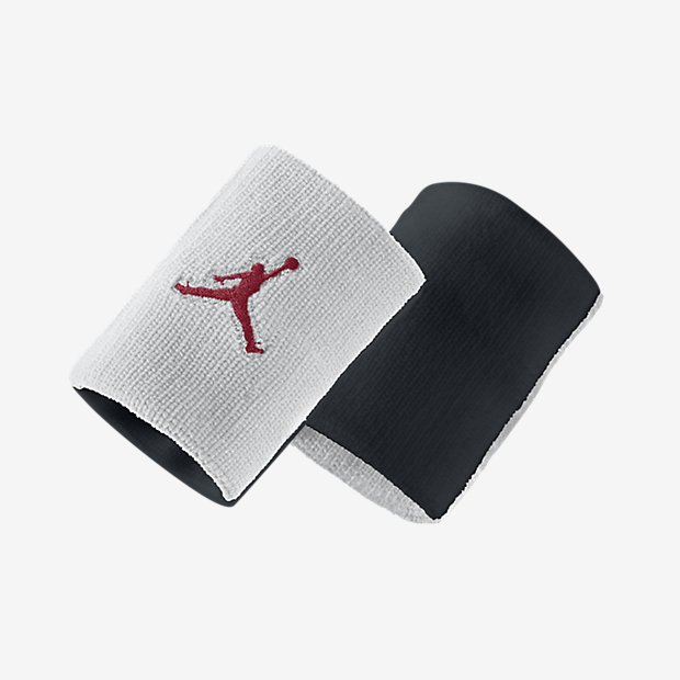 Jordan wristbands Jumpman white / black / red (619352-100) White ...