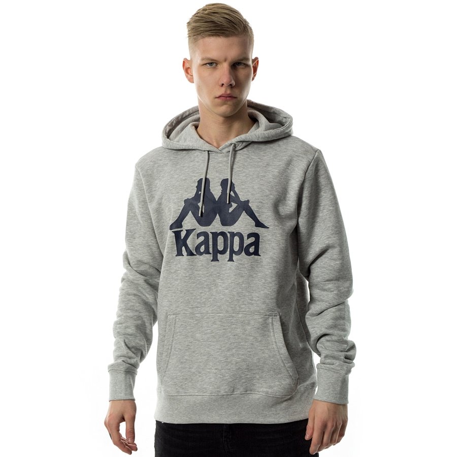 Kappa sweatshirt hoody Taino grey melange Grey Melange | CLOTHES ...