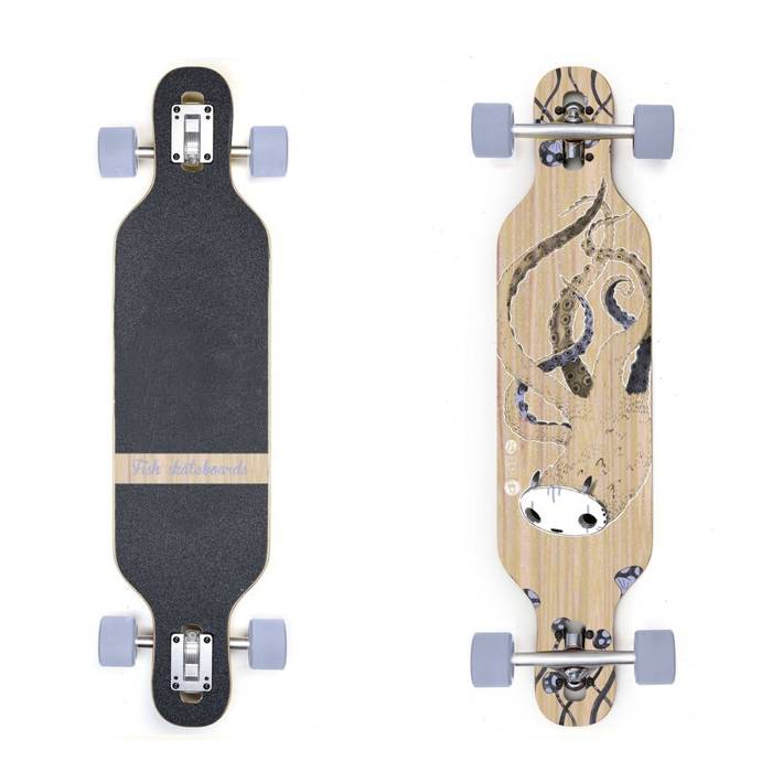 Longboard Fish Skateboards cruzer Octopus natural 8