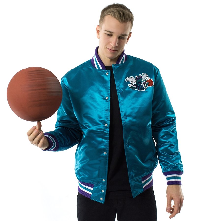 mitchell and ness charlotte hornets jacket