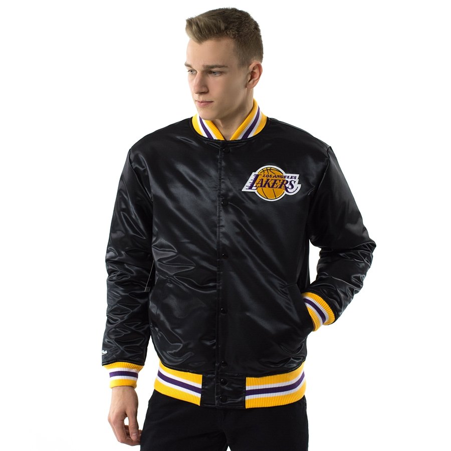 Mitchell and Ness NBA Satin Jacket Los Angeles Lakers ...