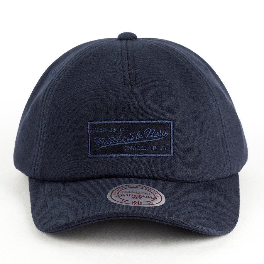 Mitchell and Ness dad cap Throwback Snapback M&N Logo navy Navy ...