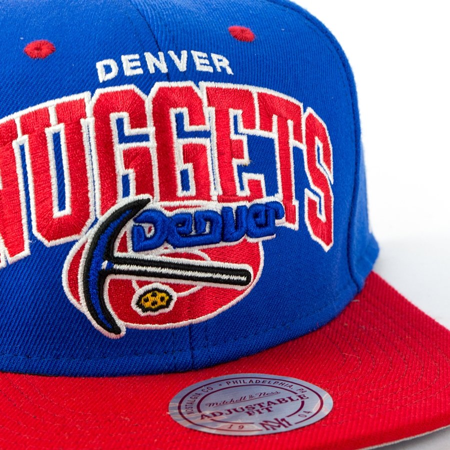 Caps Mitchell & Ness Mitchell Ness Denver Nuggets Team Arch Snapback • shop