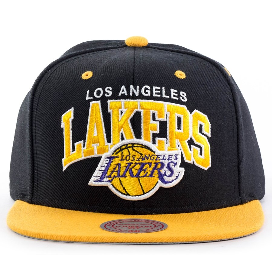 Mitchell and Ness snapback Team Arch Los Angeles Lakers black / yellow ...