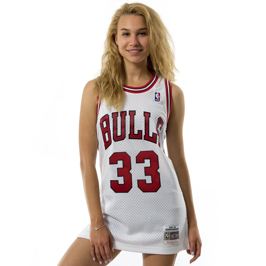 Mitchell and Ness Pippen White Bulls Swingman Jersey (BA84SL-CBUWC8O)