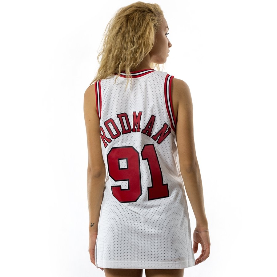 dennis rodman white bulls jersey