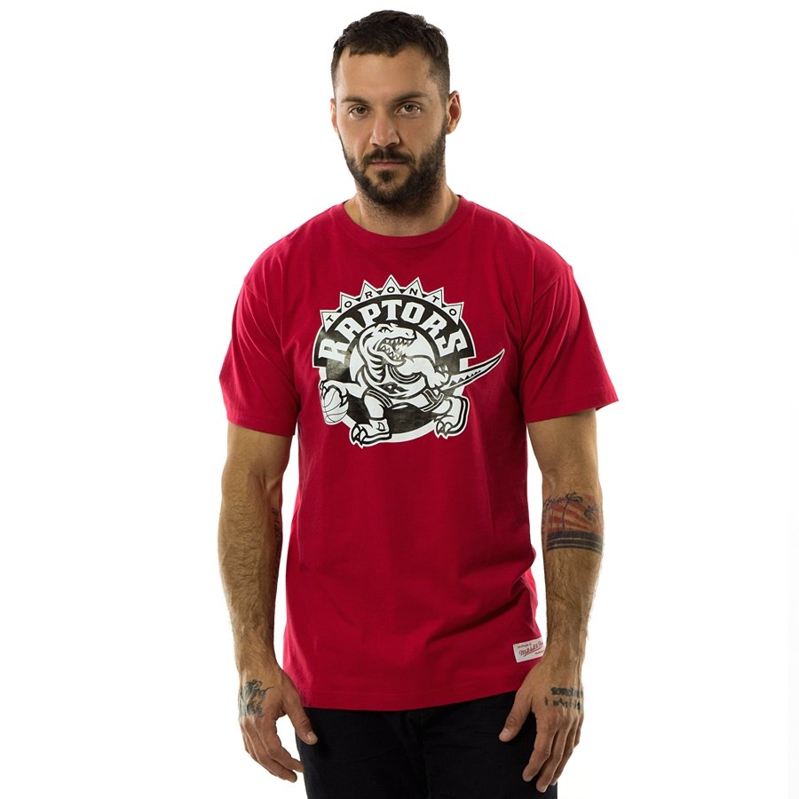 Mitchell and Ness t-shirt Black & White Logo Toronto Raptors red ...