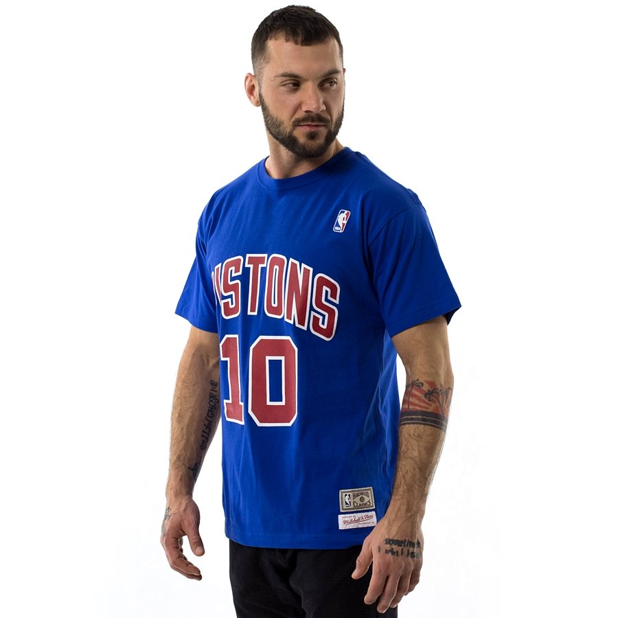 Shop Mitchell & Ness Detroit Pistons Dennis Rodman Mesh Tee  NNMPMG18062DPI-WHT white