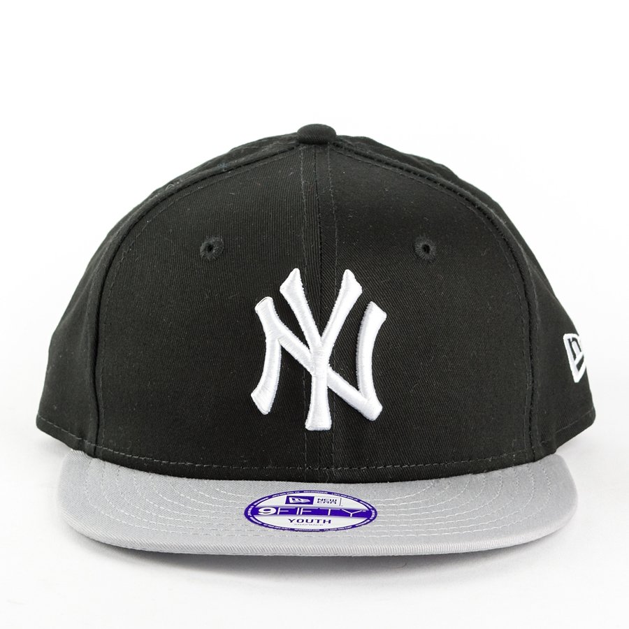 New Era snapback New York Yankees Basic black / grey Youth 9FIFTY Black ...