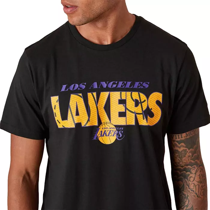 NBA LA LAKERS INFILL TEAM LOGO JERSEY 'BLACK