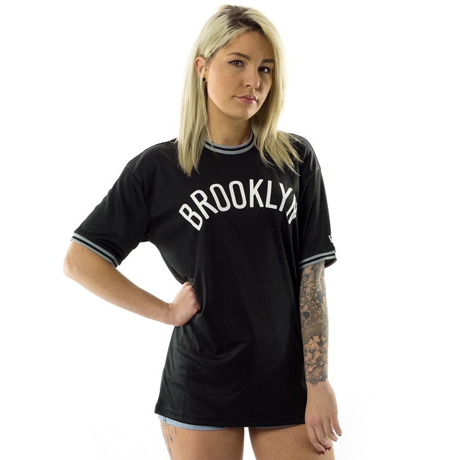 New Era t-shirt SS NBA Wordmark Brooklyn Nets black | CLOTHES ...