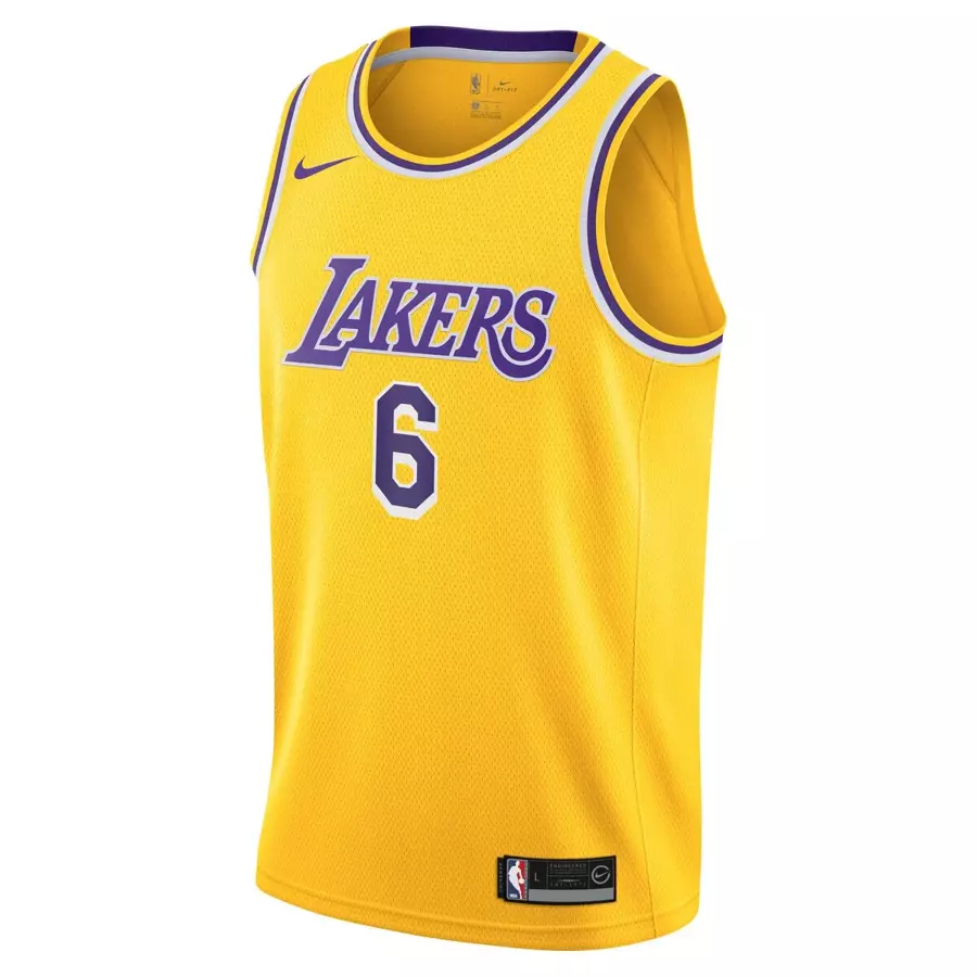 Yellow Nike NBA Los Angeles Lakers James #6 T-Shirt - JD Sports NZ