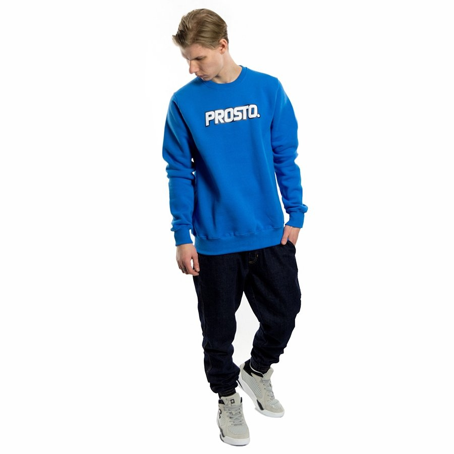 Prosto Klasyk sweatshirt crewneck Code blue Blue CLOTHES & ACCESORIES \ Sweatshirts