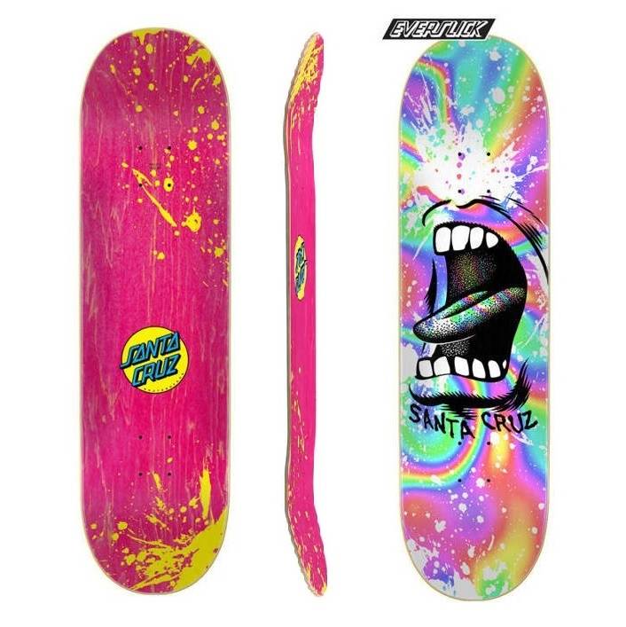 Santa Cruz Skateboards deck Big Mouth splatter Everslick 8.0