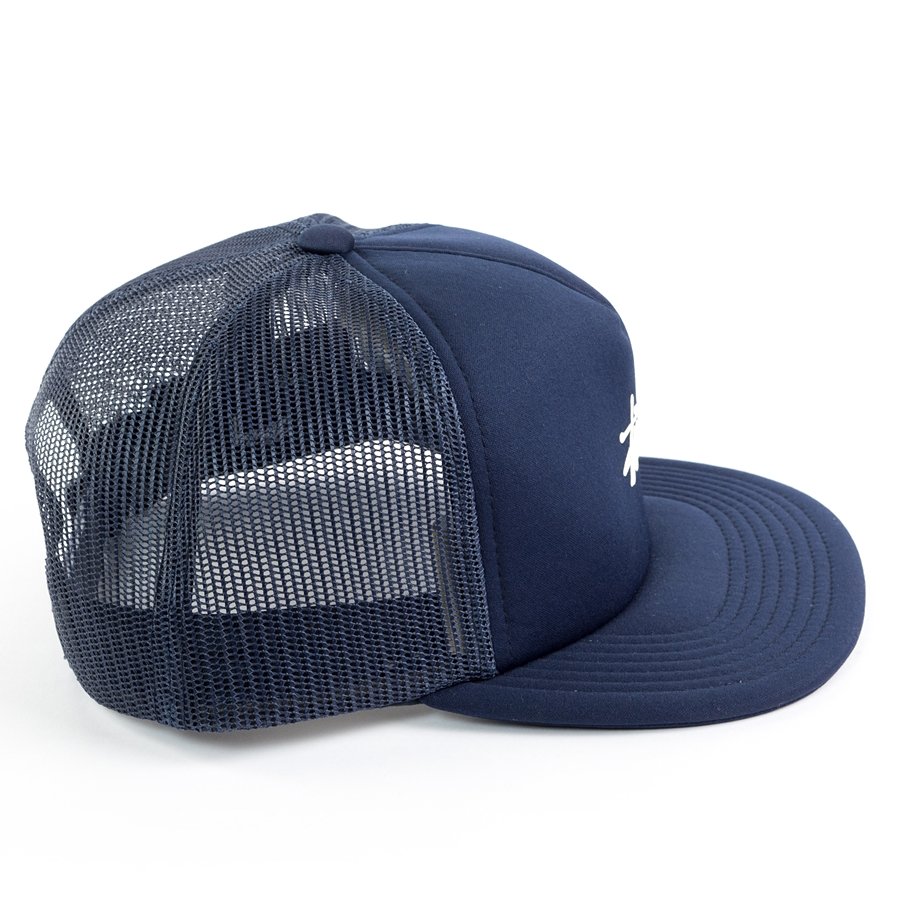 Stussy Puff Print Stock Trucker Cap navy Navy | Caps \ Snapbacks Brand ...