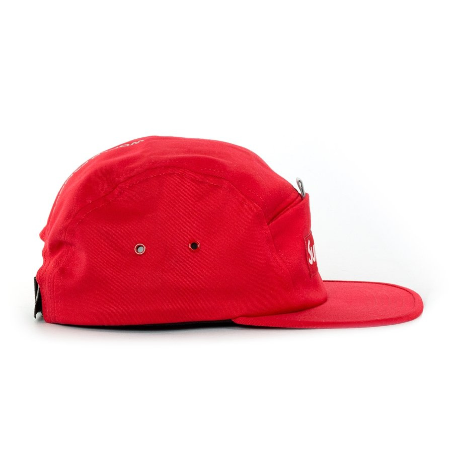 SUPREME New York Reflective Tab Pocket Camp Cap RED Hat Adjustable. New S/S  2018