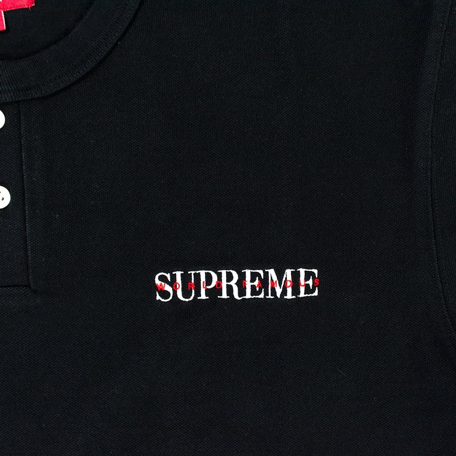 Supreme polo Pique S/S Henley black | CLOTHES & ACCESORIES \ T