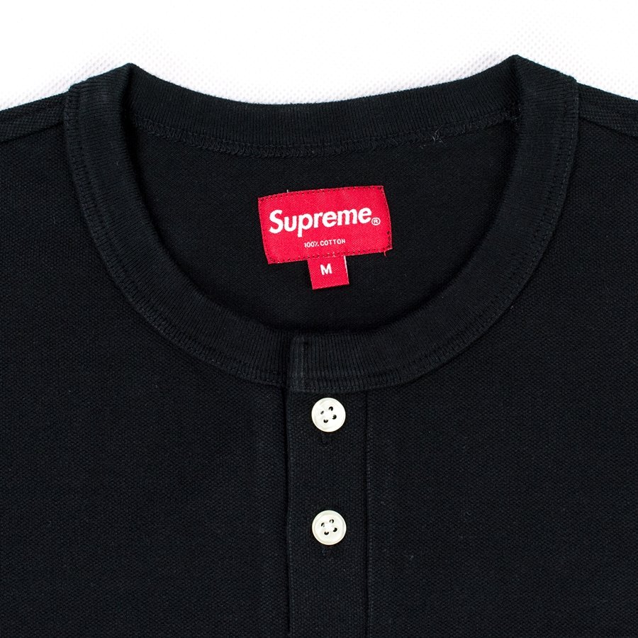 Supreme polo Pique S/S Henley black | CLOTHES & ACCESORIES \ T