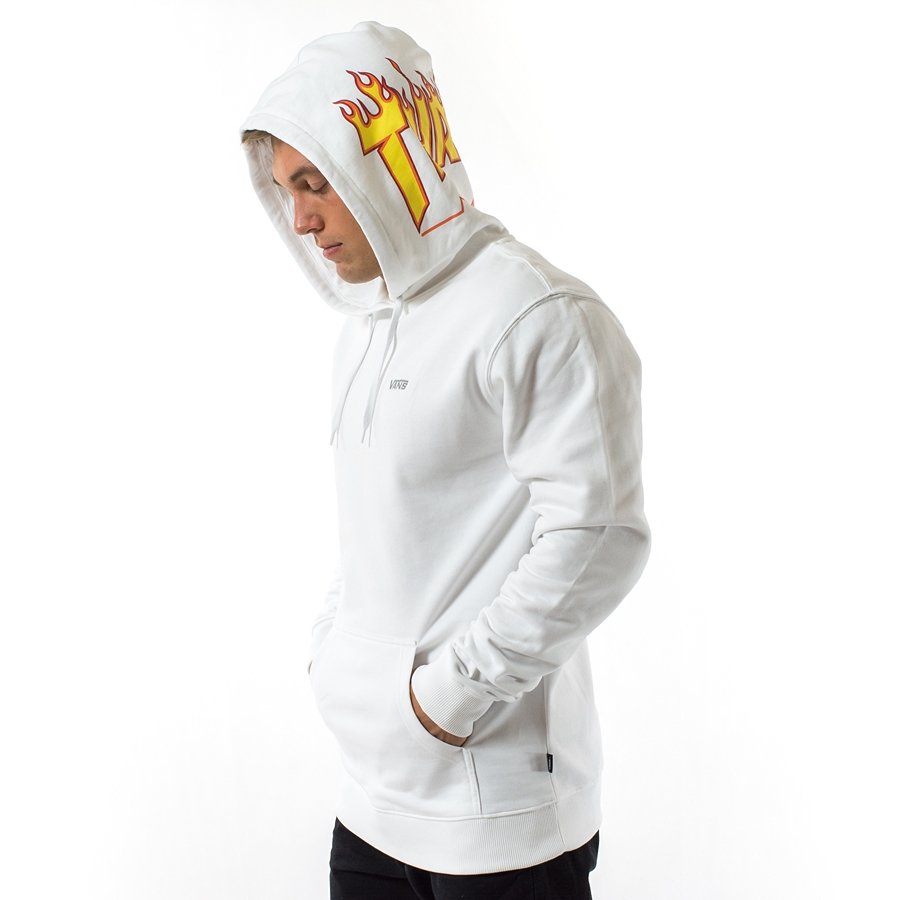 vans x thrasher white hoodie