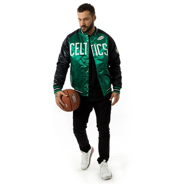 Mitchell and Ness NBA Tough Season Satin Jacket Boston Celtics Boston Celtics CLOTHES ACCESORIES Jackets Spring Fall Jackets CLOTHES ACCESORIES Jackets Winter Jackets BASKETBALL