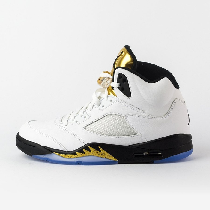 Air Jordan V Retro White / Black-Metallic Gold Coin (136027-133)