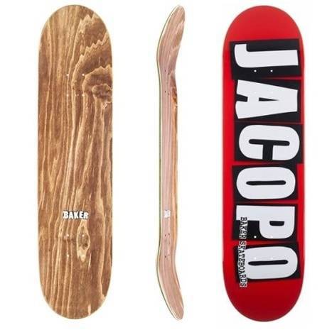 Baker Skateboards deck JC Jacopo Logo red 8.25" x 31.875"