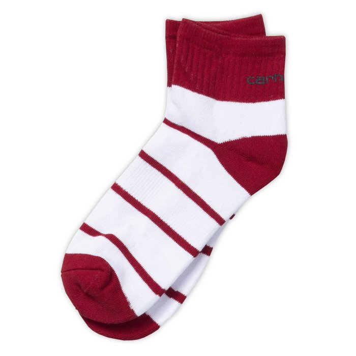Carhartt WIP socks Akron cardinal / white